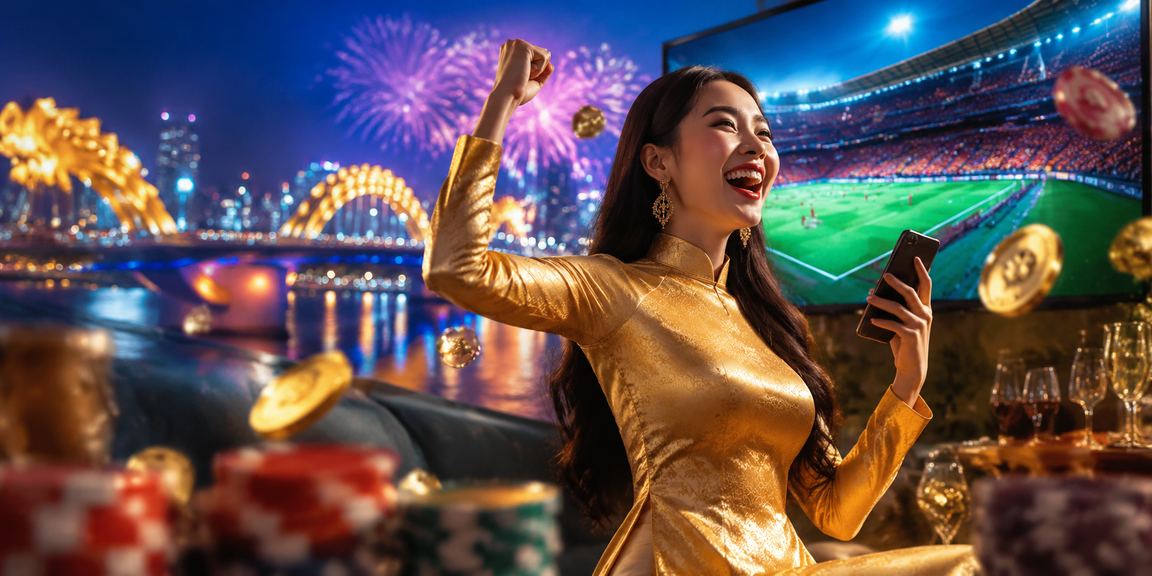 Người dùng trải nghiệm casino giải trí tại Đà Nẵng với trang phục áo dài